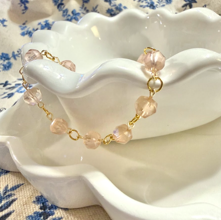 Catherine | Blush bead bracelet