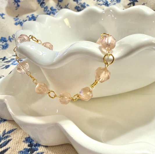 Catherine | Blush bead bracelet